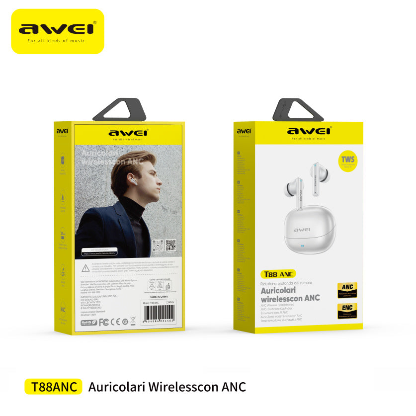 AWEI ANC ENC True Wireless Sport Bluetooth-oortelefoons