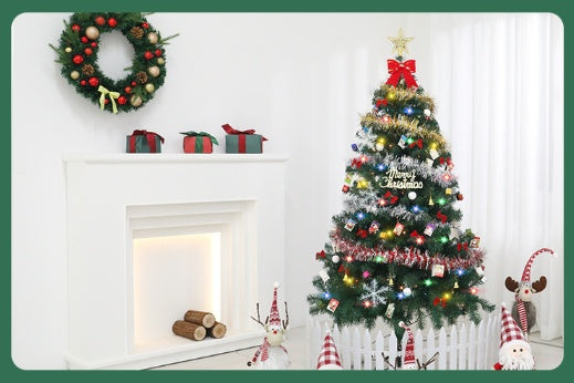 Kerstboom, energiebesparende led-verlichting, inclusief 195 hangers, rokken en leuningen