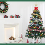 Kerstboom, energiebesparende led-verlichting, inclusief 195 hangers, rokken en leuningen