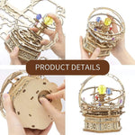 ROKR Draaiende Sterrennacht Mechanische Muziekdoos 3D Houten Puzzel Assemblage Modelbouwpakketten Speelgoed Voor Kinderen - AMK51