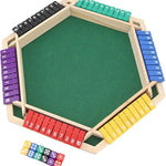 Shut The Box Dobbelspel, 6-zijdig educatief Shut The Box Wiskundespel van hout met 12 dobbelstenen voor feestjes voor volwassenen.