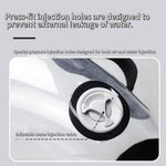 Transparante zichtbaarheid, duurzame opblaasbare waterzak van PVC met handvat - transparant, blauw en zwart, diameter 14,0 cm, ideaal voor fitness en krachttraining voor volwassenen, comfortabele grip