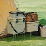 1 stuk draagbare, opvouwbare bagagedrager van roestvrij staal - snel op te zetten, vochtbestendig bagagerek voor buiten met geïsoleerde opbergbasis